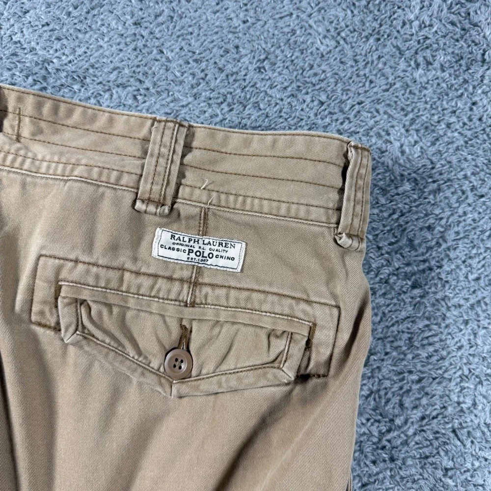 Polo Ralph Lauren Cargo Shorts Mens 38 Tan Khaki Heavy Duty Thick Streetwear
